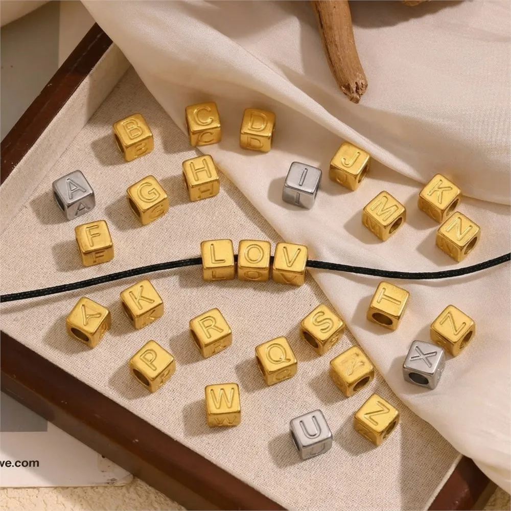 5/10Pcs Stainless Steel 7mm Square Beads A-Z Letter Loose Spacer Bead for DIY Bracelet Necklace Jewelry Making Accessories Craft
5/10Pcs Stainless Steel 7mm Square Beads A-Z Letter Loose Spacer Bead for DIY Bracelet Necklace Jewelry Making Accessories Craft