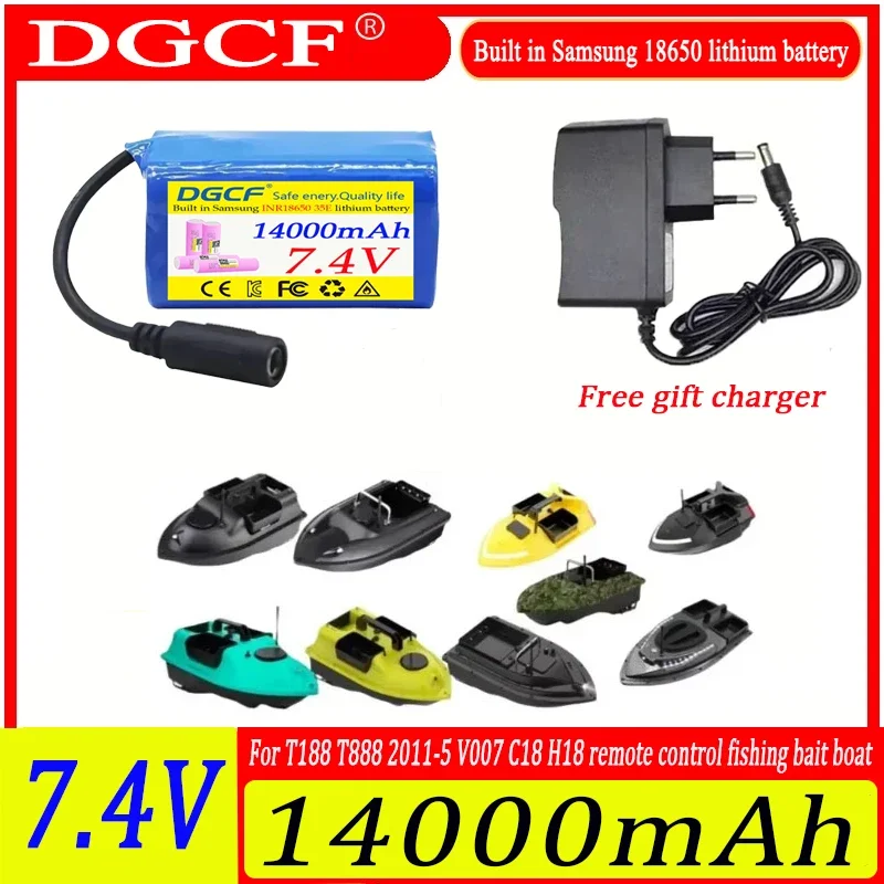 2S2P 7.4V Lithium 14000mAh Battery Used For T888 T188 2011-5 Remote Control Search Bait Boat Spare Parts RC Toy Accessories 7.4V
2S2P 7.4V Lithium 14000mAh Battery Used For T888 T188 2011-5 Remote Control Search Bait Boat Spare Parts RC Toy Accessories 7.4V