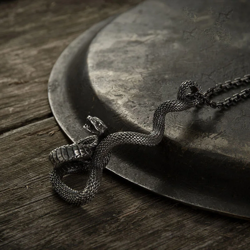 Personality Retro Couple Silver Plated Snake Necklace Unisex Pendant Hip Hop Punk Gothic Sweater Chain Jewelry Gifts
Personality Retro Couple Silver Plated Snake Necklace Unisex Pendant Hip Hop Punk Gothic Sweater Chain Jewelry Gifts