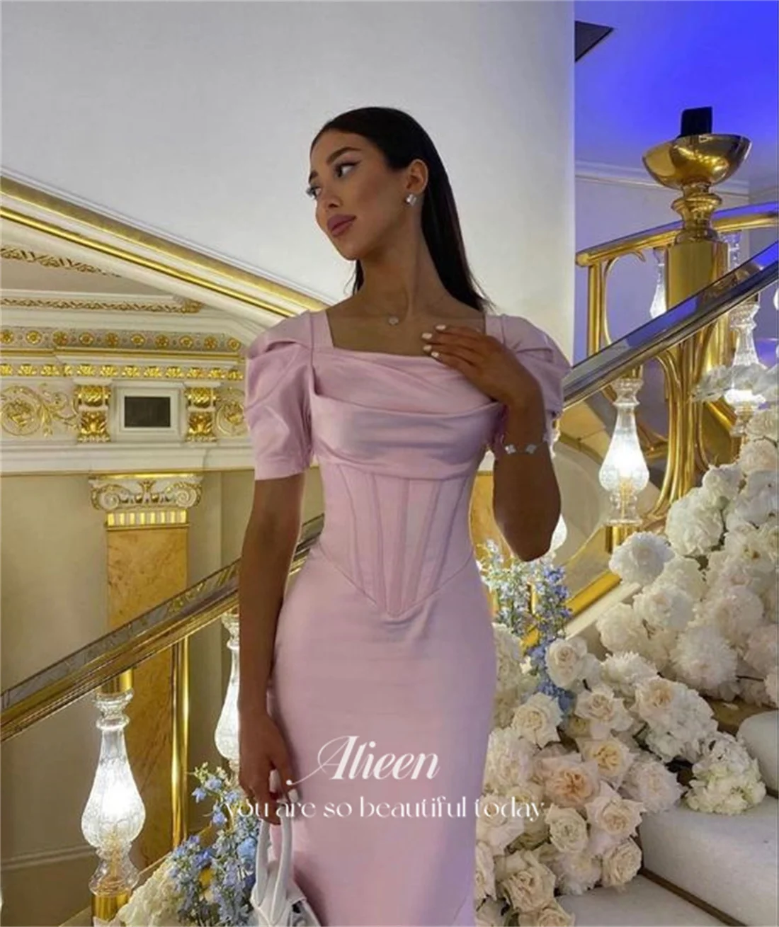 Aileen Satin Square Collar Pink Straight Evening Dress 2026 Prom Dress Ladies Custom Made Draped Customized Robes de Soirée
Aileen Satin Square Collar Pink Straight Evening Dress 2026 Prom Dress Ladies Custom Made Draped Customized Robes de Soirée