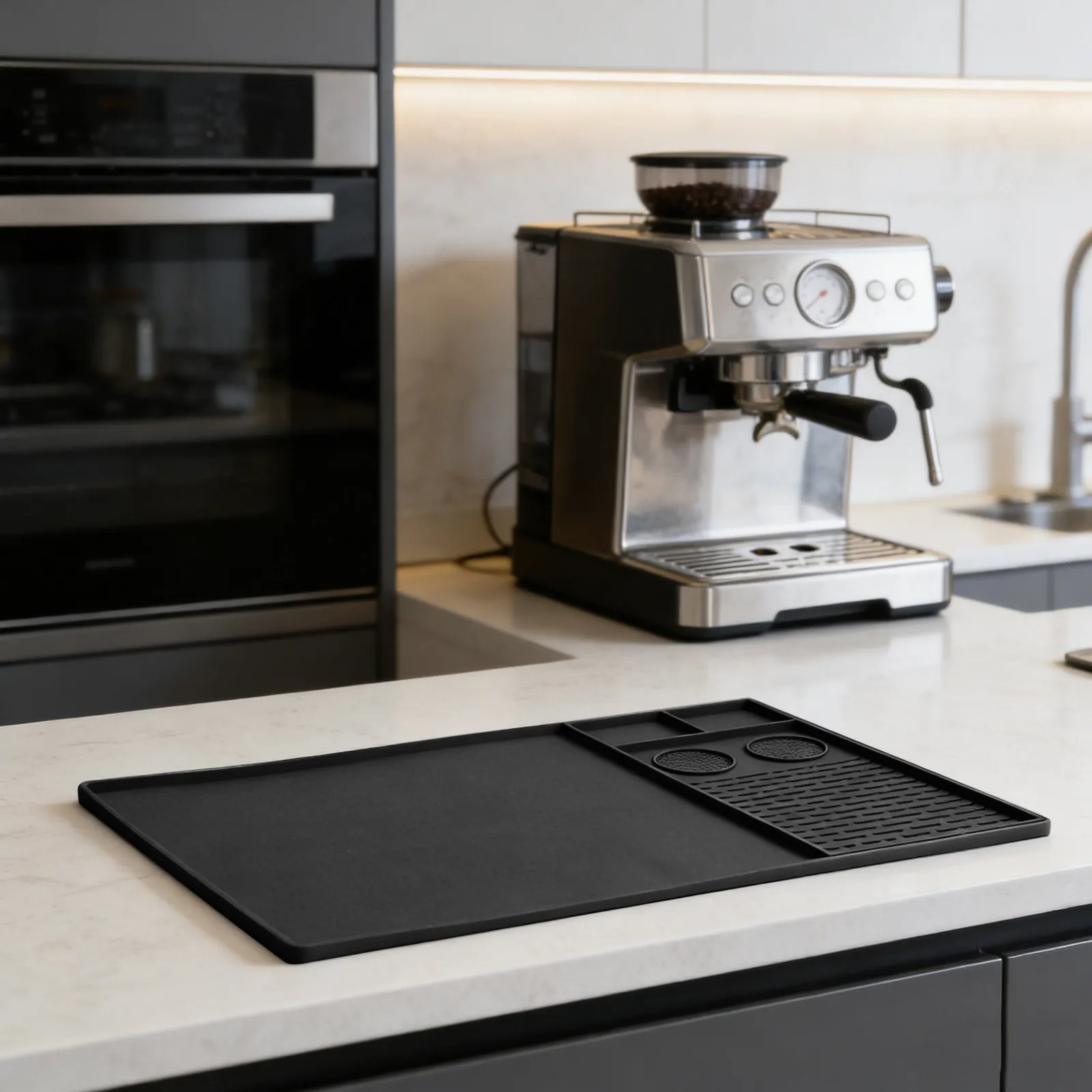 1Set Silicone Coffee Mat 24x16 Inch for Countertop Coffee Station Dish Drying Heat Resistant Espresso Machine Tray Mat Nonporous
1Set Silicone Coffee Mat 24x16 Inch for Countertop Coffee Station Dish Drying Heat Resistant Espresso Machine Tray Mat Nonporous