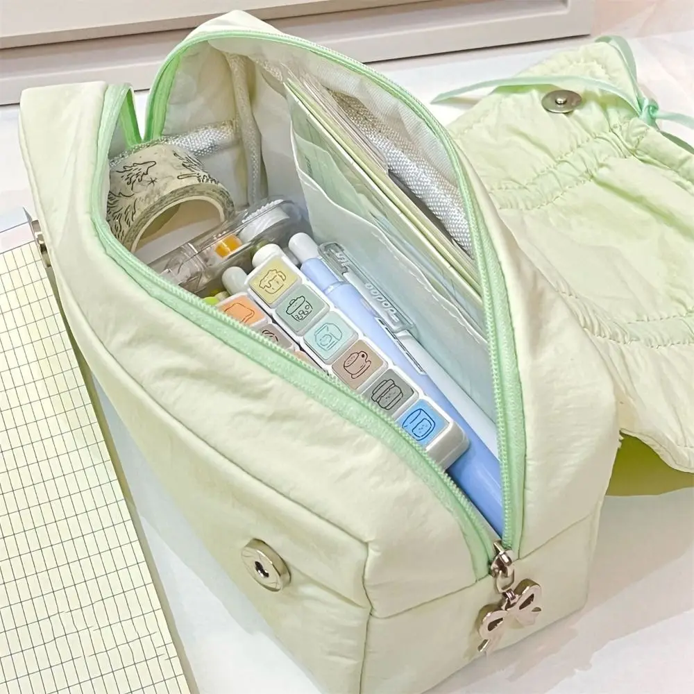 INS Bow Drawstring Pen Bag Large Capacity Ballet Style Solid Color Pencil Case Multi-functional Organizer Stationery Storage Bag
INS Bow Drawstring Pen Bag Large Capacity Ballet Style Solid Color Pencil Case Multi-functional Organizer Stationery Storage Bag