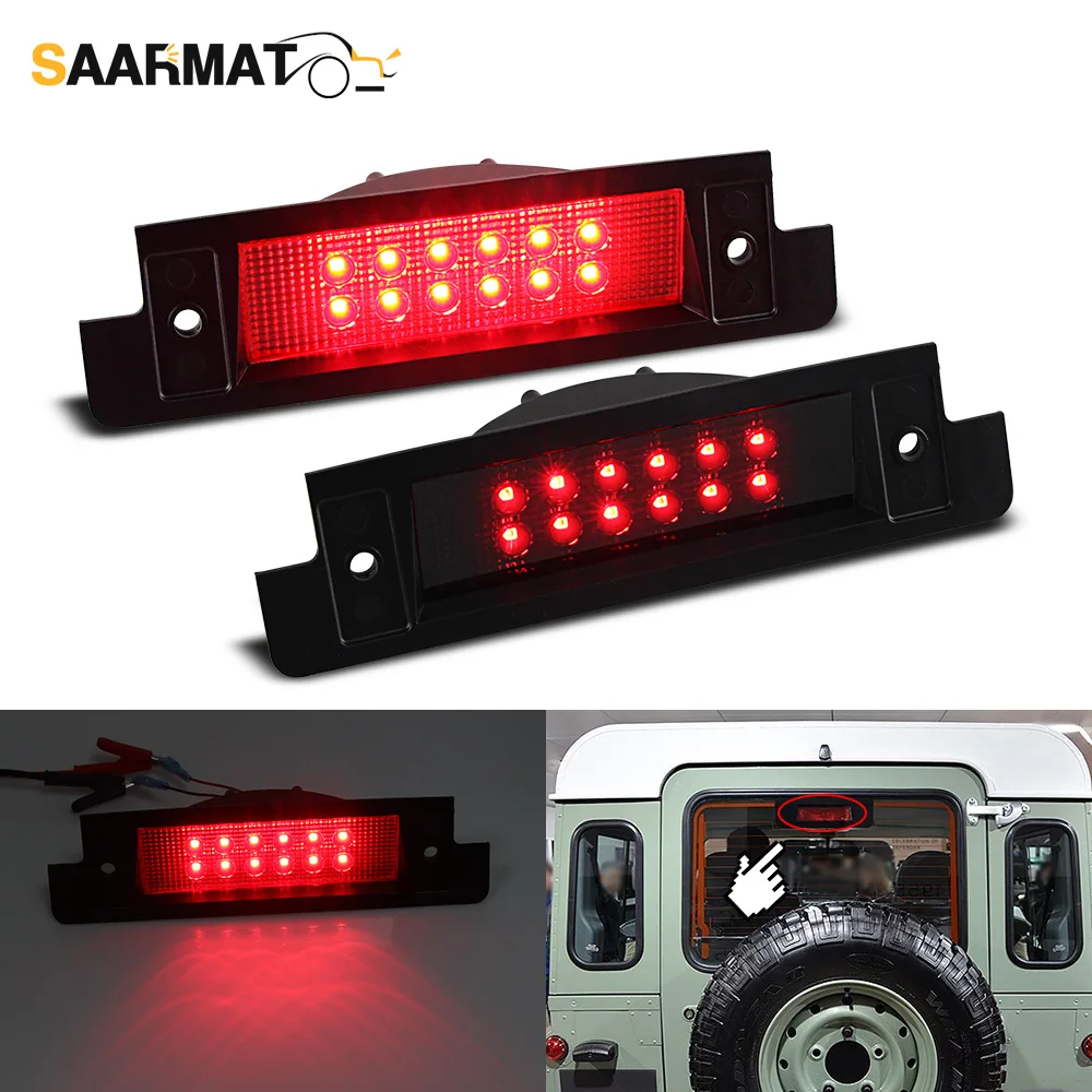 Светодиодный отражатель заднего бампера, лампа стоп-сигнала для Land Rover Defender 90-16 Discovery II 99-04, хвостовой дымчатый черный/красный аксессуар для линз
Светодиодный отражатель заднего бампера, лампа стоп-сигнала для Land Rover Defender 90-16 Discovery II 99-04, хвостовой дымчатый черный/красный аксессуар для линз
