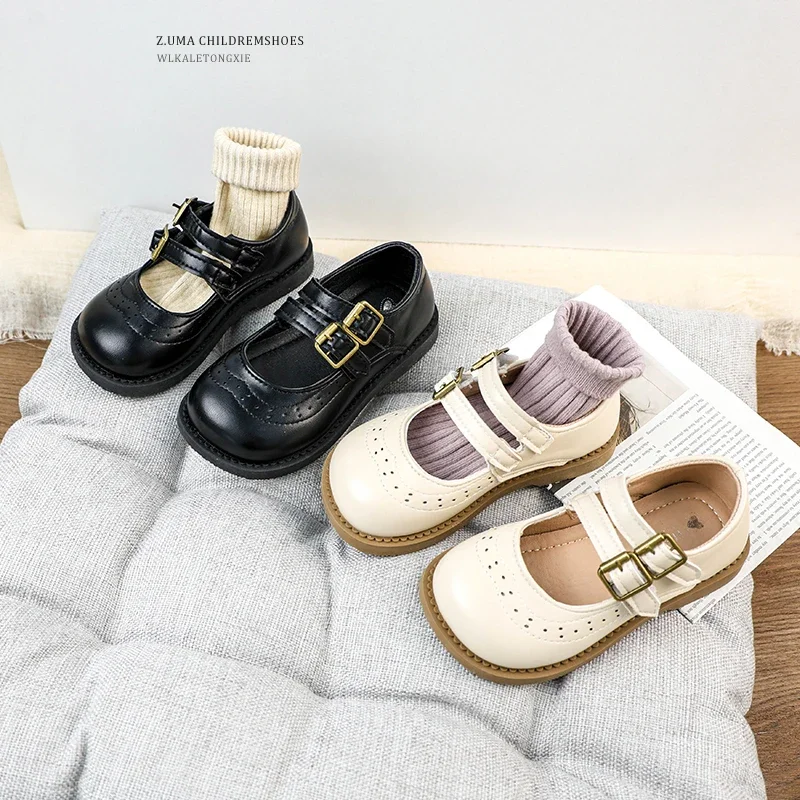 New Children Princess Shoes Black Beige Fashion Girls Leather Shoes Causal School Kids Walking Flat Shoes Solid Color Hook Loop
New Children Princess Shoes Black Beige Fashion Girls Leather Shoes Causal School Kids Walking Flat Shoes Solid Color Hook Loop