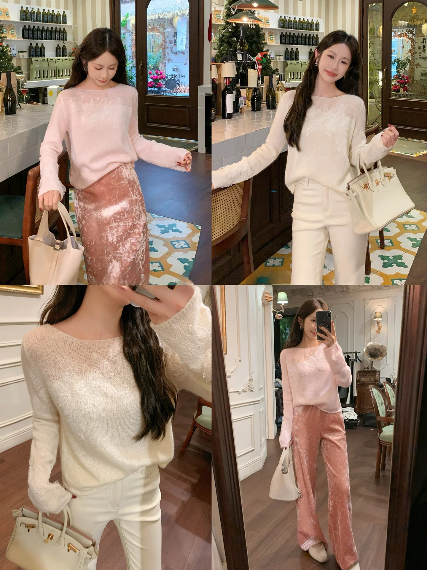 Lightweight Wool Knitted Base irt Women's Inner Wear Spring New Sle Flower Dr Symphony Soft Sle Long Sve round Ne
Lightweight Wool Knitted Base irt Women's Inner Wear Spring New Sle Flower Dr Symphony Soft Sle Long Sve round Ne