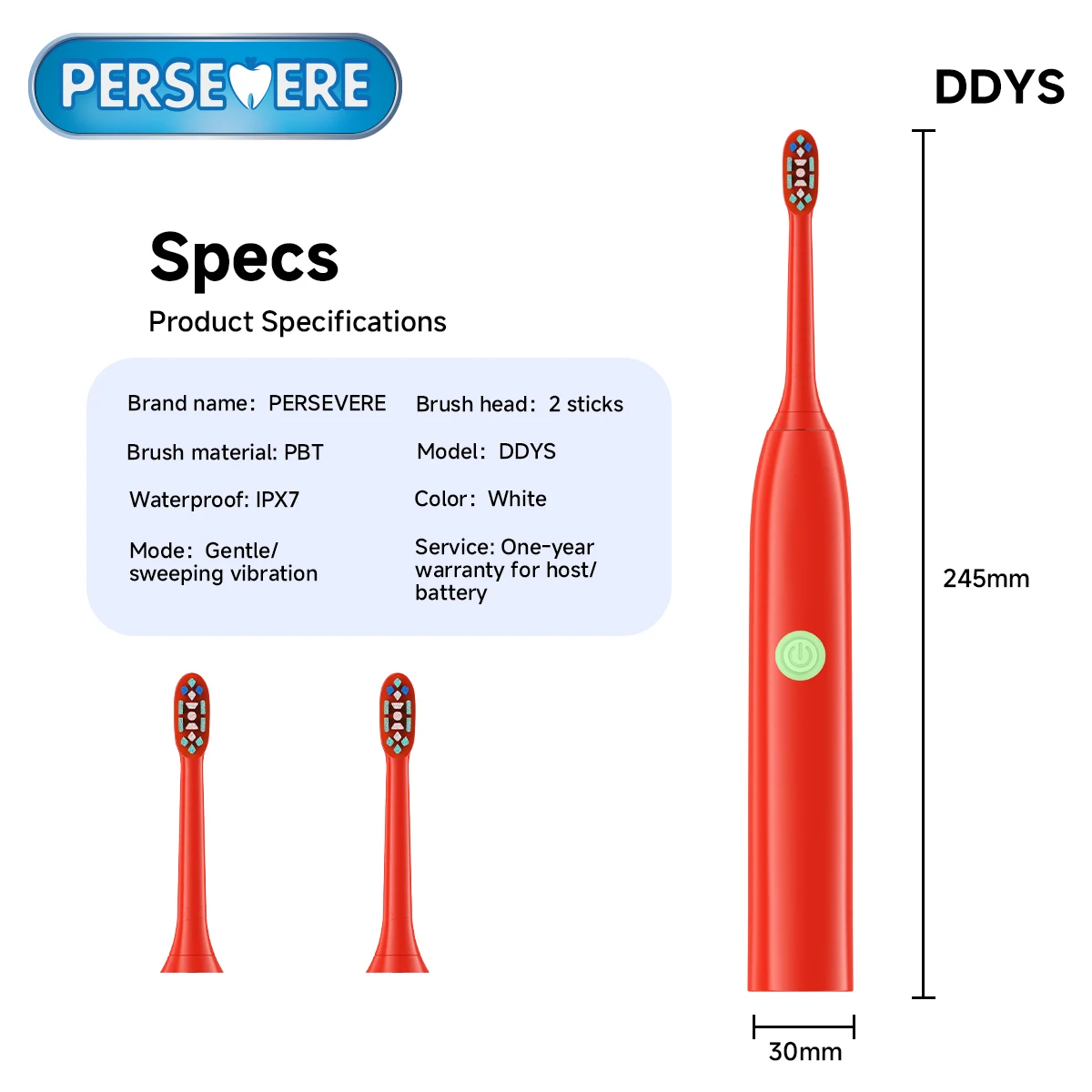 Electric Toothbrush Oscillation & Vibration Sonic Electric Toothbrush for Adults USB-C Rechargeable Smart 5 Modes
Electric Toothbrush Oscillation & Vibration Sonic Electric Toothbrush for Adults USB-C Rechargeable Smart 5 Modes