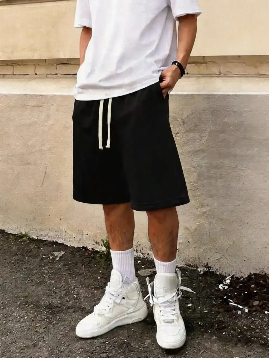 Mens Solid Color Casual Loose Fit Drawstring Shorts For Spring Summer Autumn
Mens Solid Color Casual Loose Fit Drawstring Shorts For Spring Summer Autumn