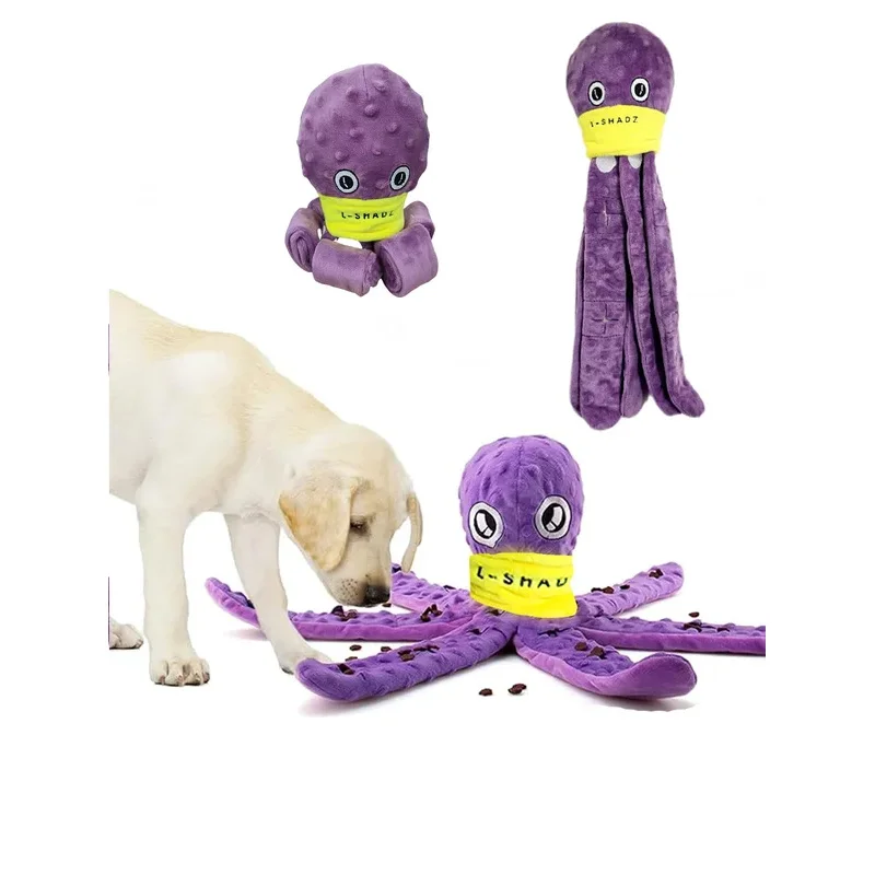 Interactive Snuffle Puzzle Toy for Dogs Slow Feeder Octopus Plush Chew Game Puppy Enrichment Mental Stimulation Treat Dispensing
Interactive Snuffle Puzzle Toy for Dogs Slow Feeder Octopus Plush Chew Game Puppy Enrichment Mental Stimulation Treat Dispensing