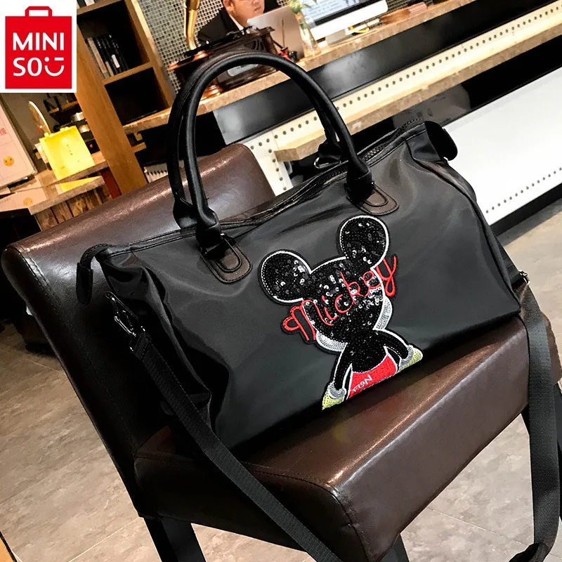 Модная Портативная деловая дорожная сумка MINISO с блестками Disney, вместительная спортивная сумка на одно плечо для студентов и пар, для фитнеса и йоги
Модная Портативная деловая дорожная сумка MINISO с блестками Disney, вместительная спортивная сумка на одно плечо для студентов и пар, для фитнеса и йоги