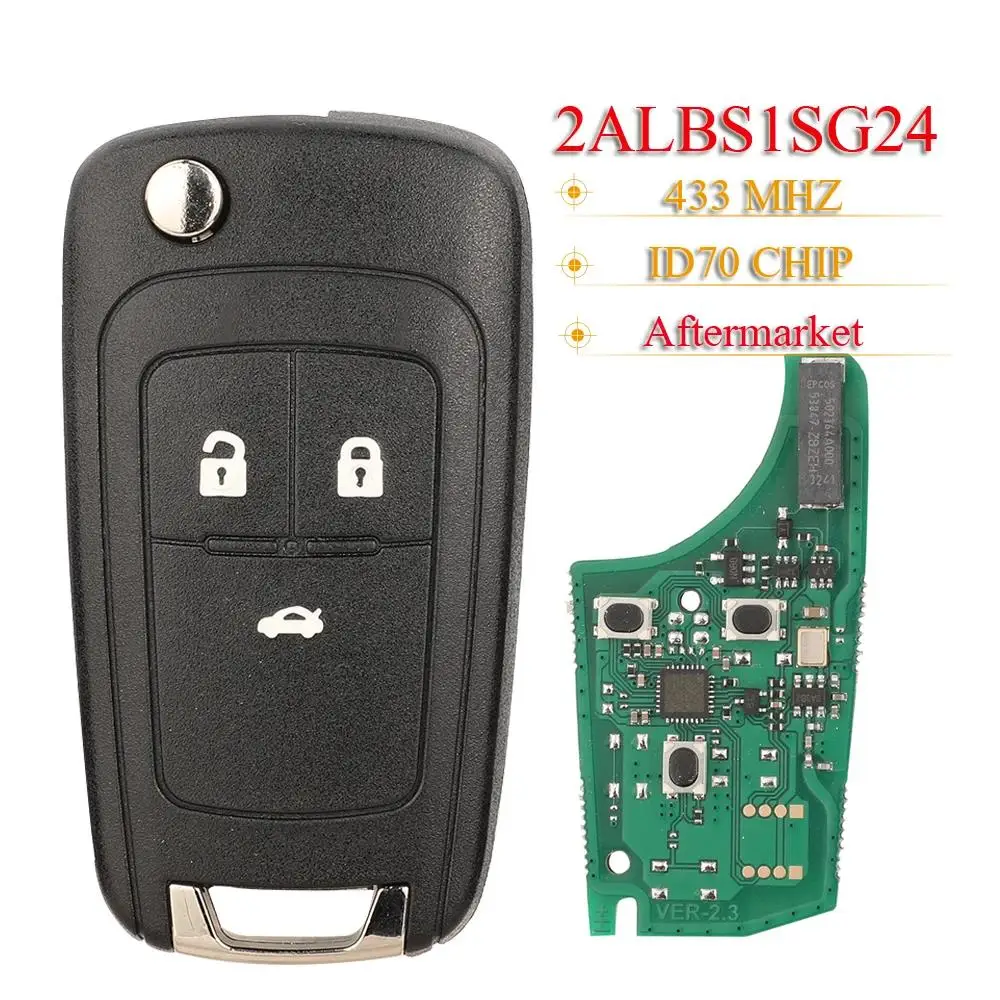 jingyuqin For Chevrolet Aveo Cavalier 2019-2020 Auto Key Replacement Car Remote Flip Key Full Control 433MHz ID70Chip 2ALBS1SG24
jingyuqin For Chevrolet Aveo Cavalier 2019-2020 Auto Key Replacement Car Remote Flip Key Full Control 433MHz ID70Chip 2ALBS1SG24