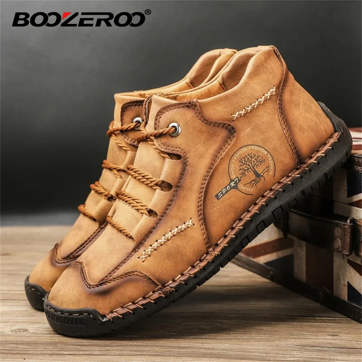 Классическая модная мужская повседневная обувь BOOZEROO, уличные удобные кроссовки на плоской подошве для вождения
Классическая модная мужская повседневная обувь BOOZEROO, уличные удобные кроссовки на плоской подошве для вождения