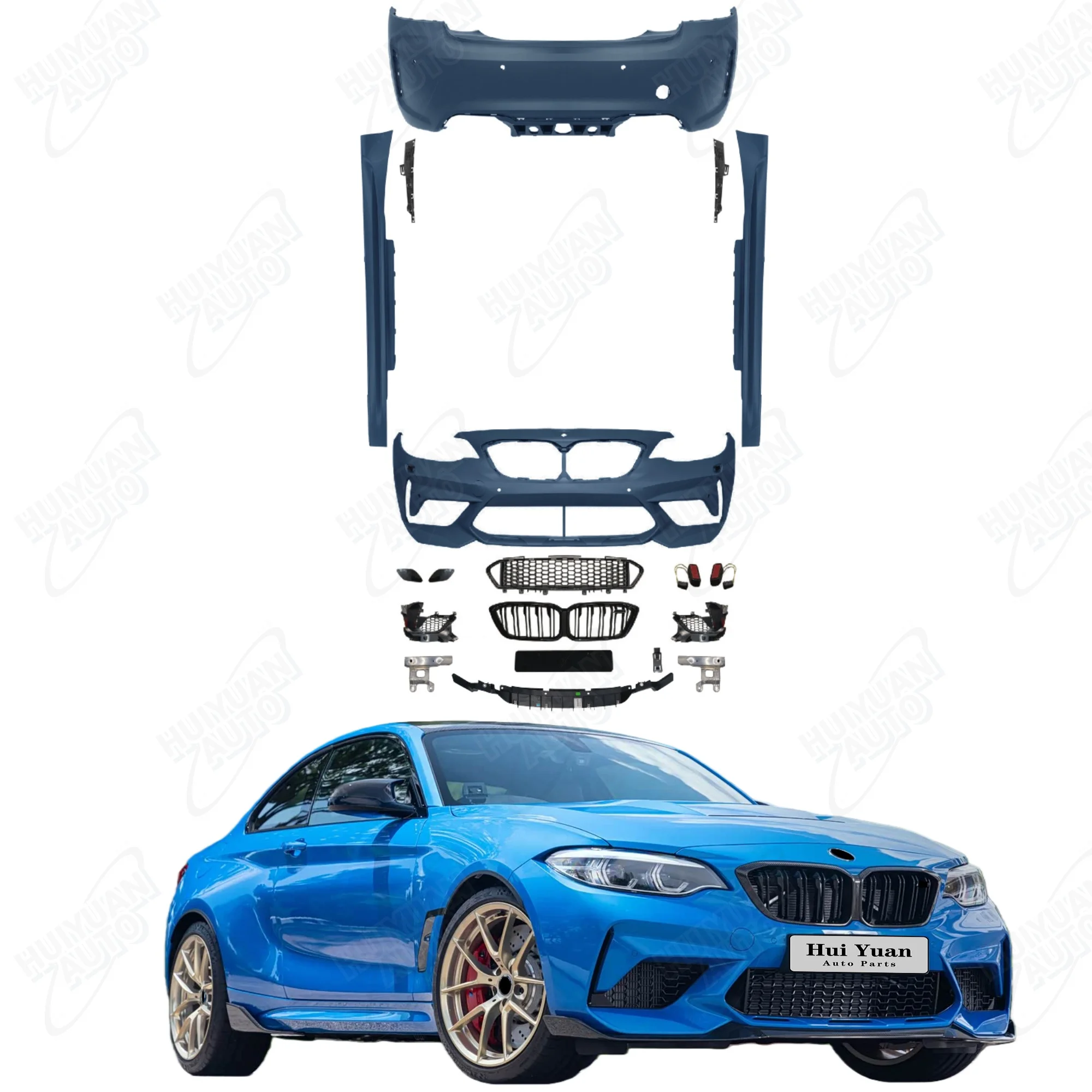 Body Kit for 2 Series F22 F23 2014-2018 Modified to M2C Style Fitment Include Front Bumper Assembly Rear Lip Exhaust
Body Kit for 2 Series F22 F23 2014-2018 Modified to M2C Style Fitment Include Front Bumper Assembly Rear Lip Exhaust