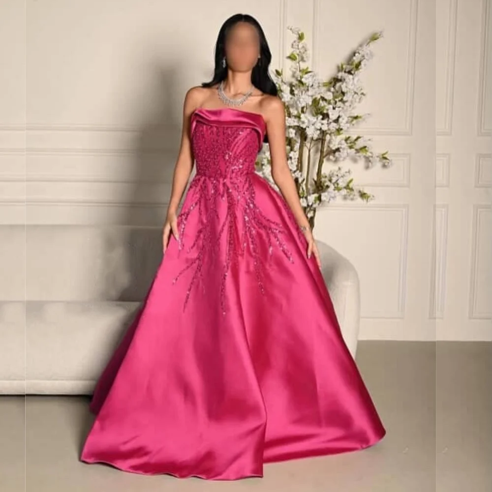 Customized Charmeuse Sequined StraplessA-lineLong Dresses Bespoke Occasion Women Luxury Evening Prom Exquisite Party Sparkle
Customized Charmeuse Sequined StraplessA-lineLong Dresses Bespoke Occasion Women Luxury Evening Prom Exquisite Party Sparkle
