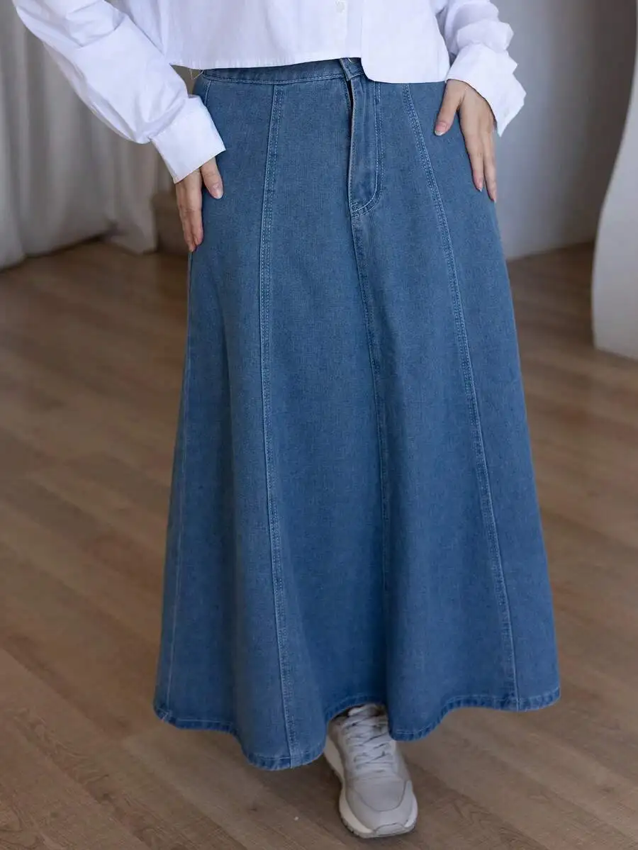 Long Zipper Front Casual Denim A-Line Skirt For Women Spring
Long Zipper Front Casual Denim A-Line Skirt For Women Spring
