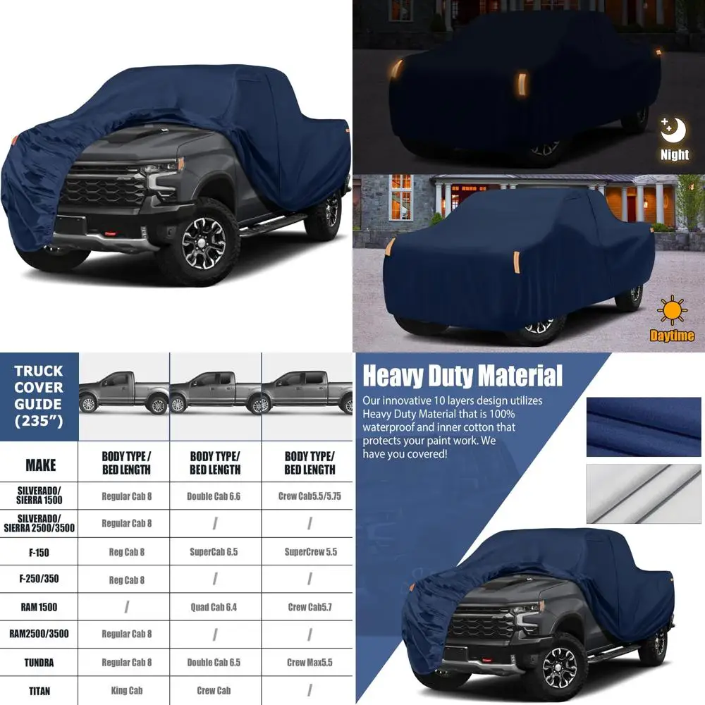 Waterproof Premium Truck Covers Replace for Ford F-Series,Chevy Silverado,Dodge Ram CrewCab 5.5 ft, Heavy Duty with Cotton Liner
Waterproof Premium Truck Covers Replace for Ford F-Series,Chevy Silverado,Dodge Ram CrewCab 5.5 ft, Heavy Duty with Cotton Liner
