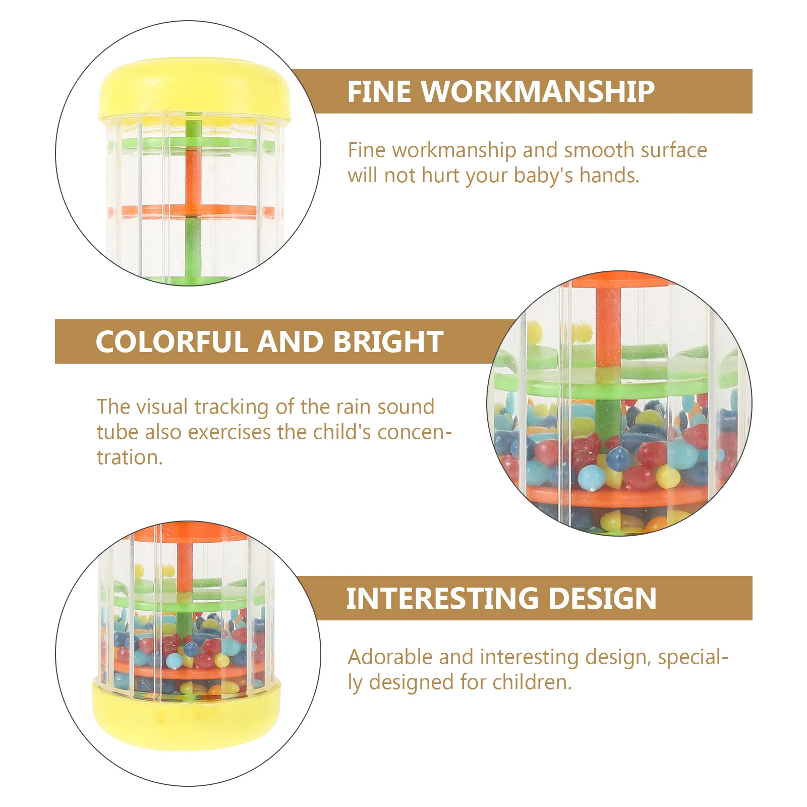 1Pcs Musical Rainmaker Yellow Early Educational Instrument Rotating Rain Sound Musical Educational Teaching Tool for Children
1Pcs Musical Rainmaker Yellow Early Educational Instrument Rotating Rain Sound Musical Educational Teaching Tool for Children