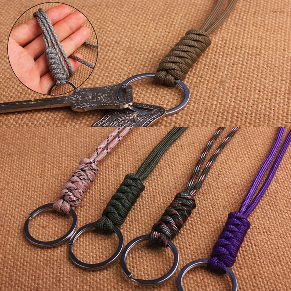High Quality Emergency Survival Backpack High Strength Parachute Cord Key Ring Lanyard Round Buckle Paracord Keychain
High Quality Emergency Survival Backpack High Strength Parachute Cord Key Ring Lanyard Round Buckle Paracord Keychain
