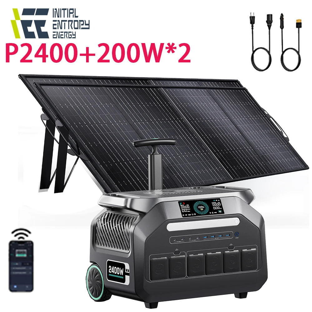 IEE Solar Generation 2400W Battery Charger Power Station Pure Sine Wash AC Outlet With 200W*2 Panel Hand Trolley For Outdoor
IEE Solar Generation 2400W Battery Charger Power Station Pure Sine Wash AC Outlet With 200W*2 Panel Hand Trolley For Outdoor