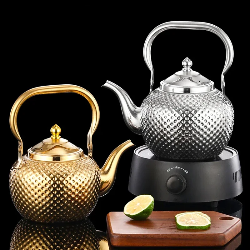 1.2/1.5/2L Teapot 304 Stainless Steel Water Tea Kettle Induction Cooker Stove Tea Pot Drinkware Kitchen Accessories
1.2/1.5/2L Teapot 304 Stainless Steel Water Tea Kettle Induction Cooker Stove Tea Pot Drinkware Kitchen Accessories