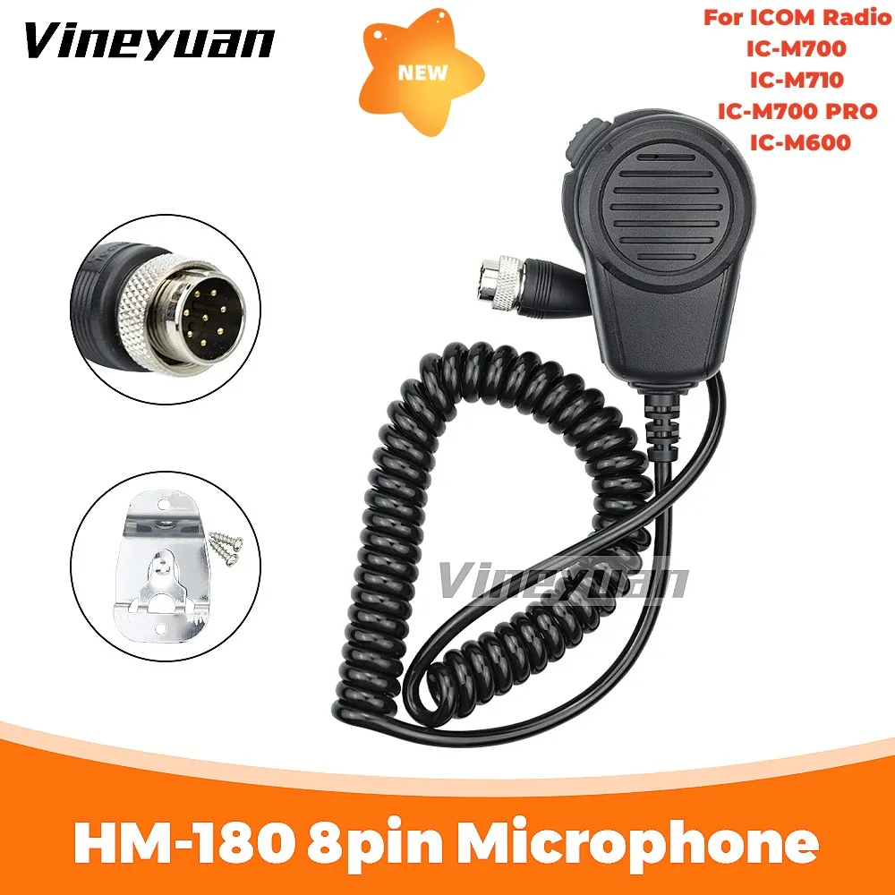 NEW Hand Speaker Mic HM-180 8pin Microphone Replace For ICOM IC-M700 IC-M710 IC-M700 PRO IC-M600 Radio (EM-48/HS-50/EM101)
NEW Hand Speaker Mic HM-180 8pin Microphone Replace For ICOM IC-M700 IC-M710 IC-M700 PRO IC-M600 Radio (EM-48/HS-50/EM101)