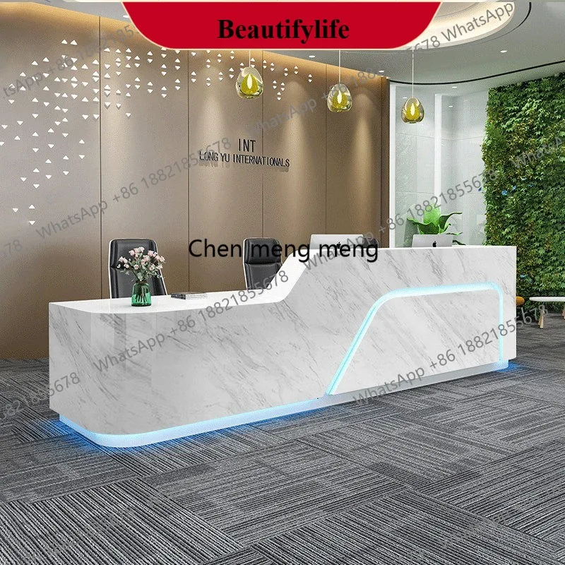 E153 Company front desk reception desk simple modern marble beauty salon counter paint checkout page welcome desk
E153 Company front desk reception desk simple modern marble beauty salon counter paint checkout page welcome desk