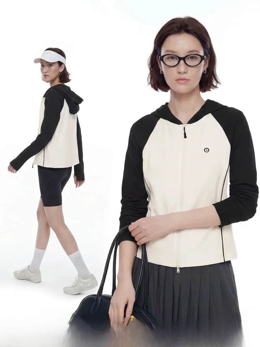 Cloud Life Base Feeling Jacket Color Block Deconstruction Zipper Hood Short Women's Spring Summer Casual Style Standard Fit
Cloud Life Base Feeling Jacket Color Block Deconstruction Zipper Hood Short Women's Spring Summer Casual Style Standard Fit