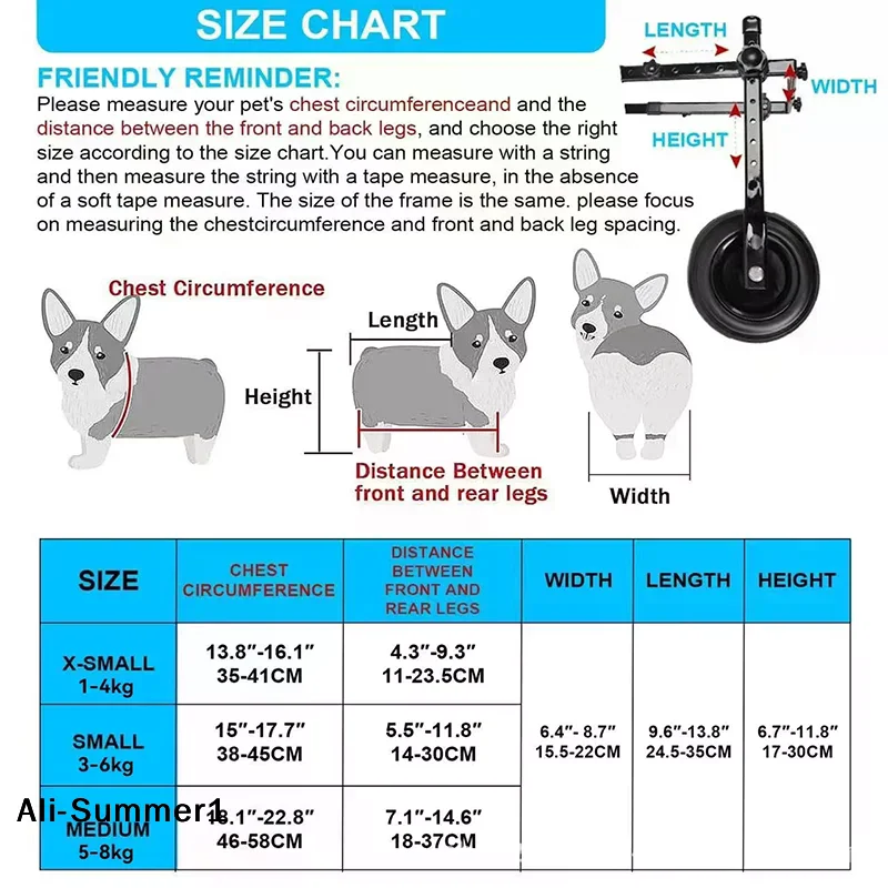 Adjustable Small Dog Wheelchair For Back Legs Disabled Pets Leg Brace Mobility Aid For Small Pets Hind Limb Rehabilitation Older
Adjustable Small Dog Wheelchair For Back Legs Disabled Pets Leg Brace Mobility Aid For Small Pets Hind Limb Rehabilitation Older