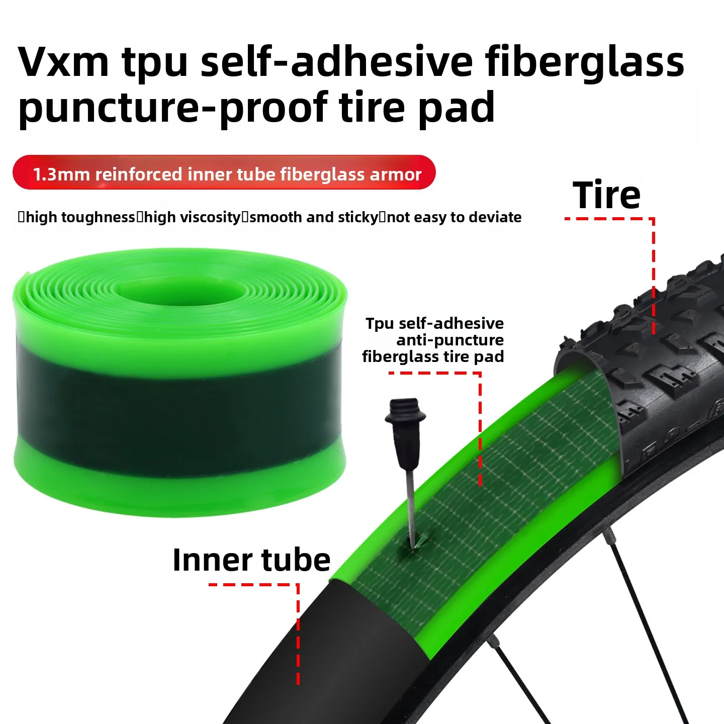Highway mountain bike tire pad 26 inch 700C anti stab self-adhesive armor anti puncture 27.5 29 universal inner tube pad
Highway mountain bike tire pad 26 inch 700C anti stab self-adhesive armor anti puncture 27.5 29 universal inner tube pad