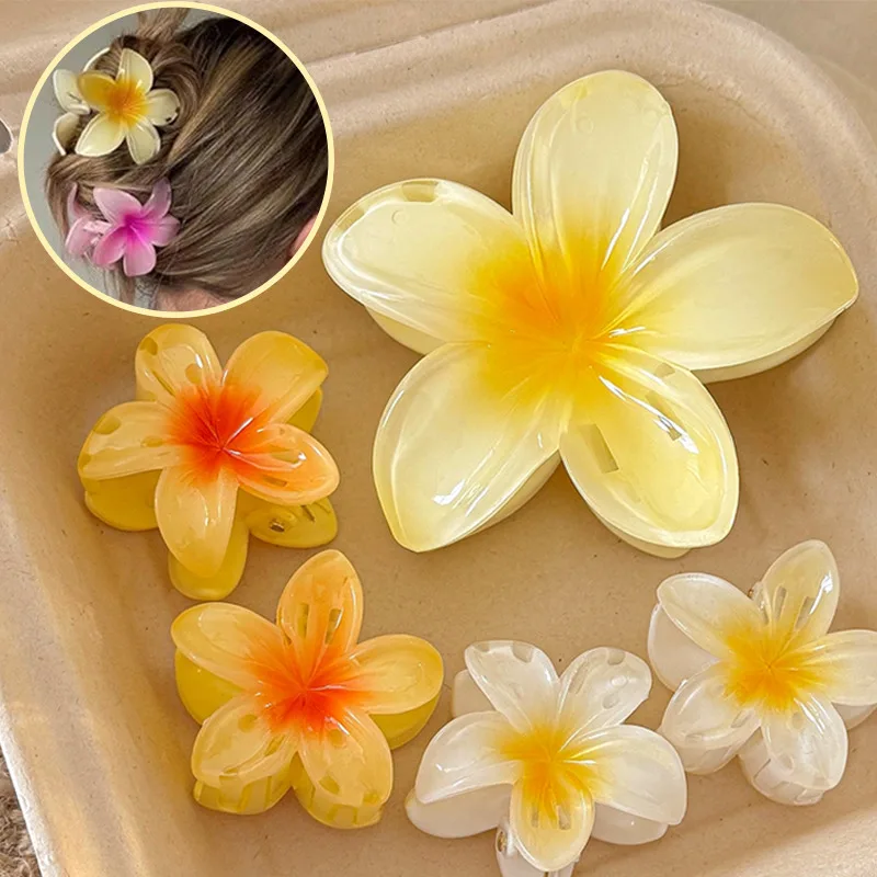 1 шт., милые градиентные заколки для волос с цветком утконоса, красочные акриловые заколки для волос для женщин и девочек, летние пляжные аксессуары для волос в гавайском стиле 
1 шт., милые градиентные заколки для волос с цветком утконоса, красочные акриловые заколки для волос для женщин и девочек, летние пляжные аксессуары для волос в гавайском стиле