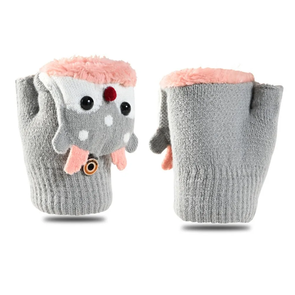 Cartoon Children Flip Cover Gloves Winter Mittens Korean Style Reindeer Plush Gloves Thicken Warm Half Finger Knitted Gloves
Cartoon Children Flip Cover Gloves Winter Mittens Korean Style Reindeer Plush Gloves Thicken Warm Half Finger Knitted Gloves