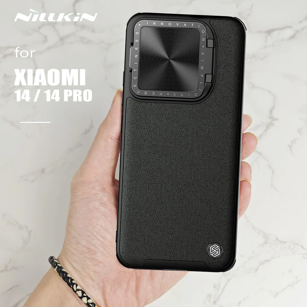 Чехол для Xiaomi Mi 14 / 14 Pro, кожаный чехол Nillkin CamShield с подставкой, чехол для скользящей камеры для Xiaomi 14 Pro, чехол для объектива
Чехол для Xiaomi Mi 14 / 14 Pro, кожаный чехол Nillkin CamShield с подставкой, чехол для скользящей камеры для Xiaomi 14 Pro, чехол для объектива