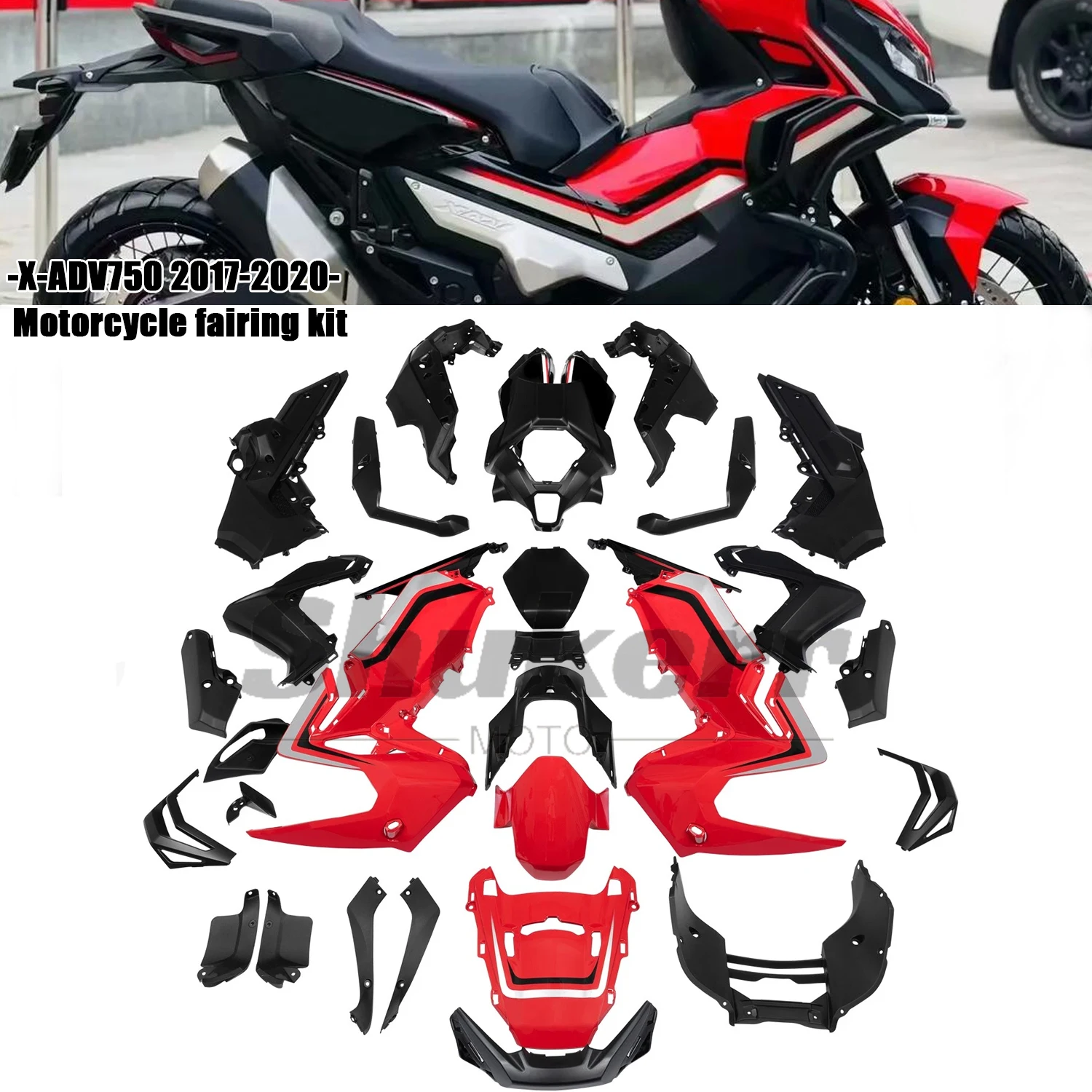 Fit for Honda X-Adv750 2017-2020 Xadv750 New Abs Motorcycle Plastic Fairing Kit Injection Mold Bodywork Panel Kit Red 2018 2019
Fit for Honda X-Adv750 2017-2020 Xadv750 New Abs Motorcycle Plastic Fairing Kit Injection Mold Bodywork Panel Kit Red 2018 2019