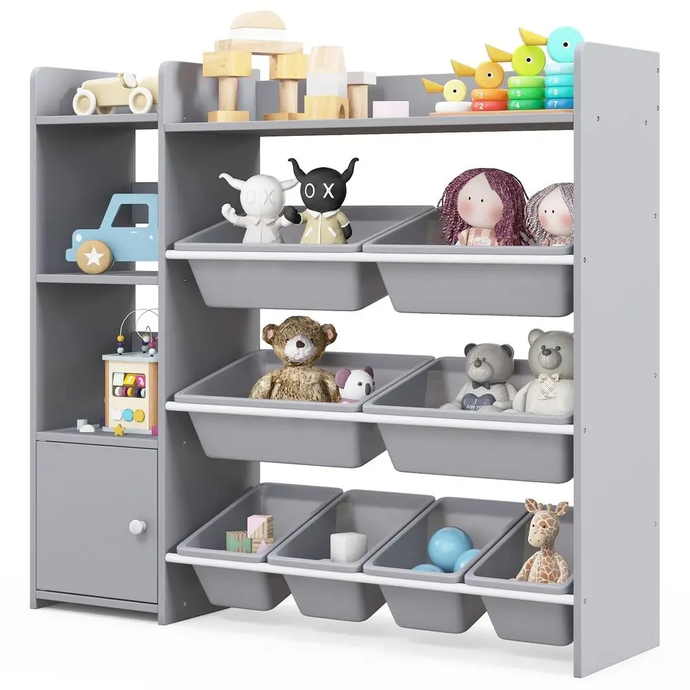 Kids Toy Storage Organizer, 4Tier Kids Bookshelf Storage Cabinet w 8 Removable Bins, Preschool Childrens Montessori Bookshelf w
Kids Toy Storage Organizer, 4Tier Kids Bookshelf Storage Cabinet w 8 Removable Bins, Preschool Childrens Montessori Bookshelf w