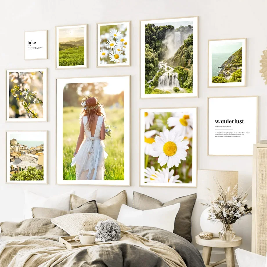 Mountain Ocean Waterfall Girl Daisy Quote Wall Art Canvas Painting Nordic Posters And Prints Wall Pictures For Living Room Decor
Mountain Ocean Waterfall Girl Daisy Quote Wall Art Canvas Painting Nordic Posters And Prints Wall Pictures For Living Room Decor