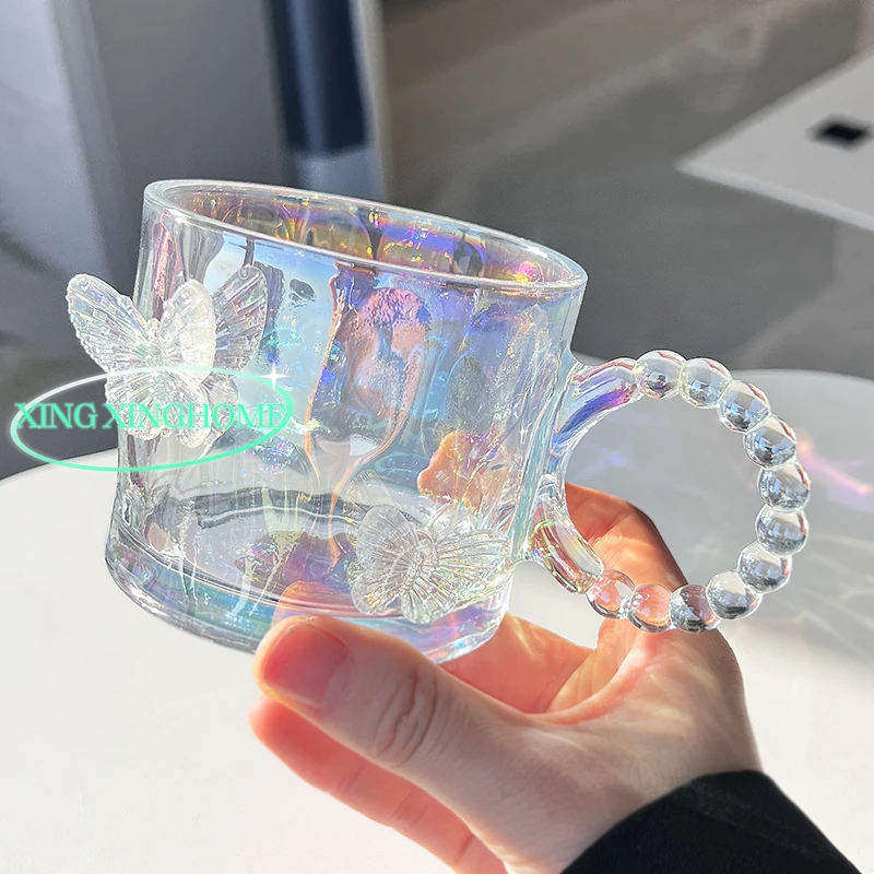 3D Butterfly Shaped Creative Glass Cup with Straw Lid, High Beauty and Colorful Home Breakfast Milk Cup, Kitchen Beverage Cup
3D Butterfly Shaped Creative Glass Cup with Straw Lid, High Beauty and Colorful Home Breakfast Milk Cup, Kitchen Beverage Cup