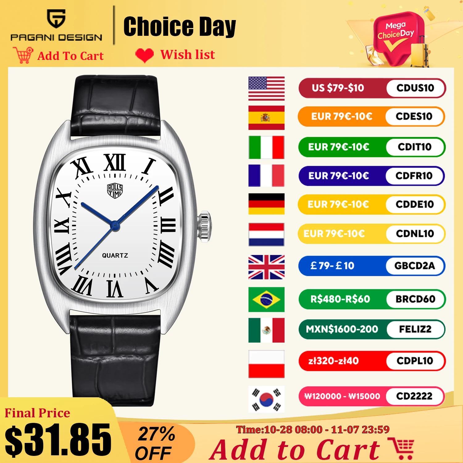 2025 New RollsTimi Oval Men's Watches Top Brand Luxury Quartz Watch For Men Fashion Watch Man Waterproof VH31 Clock Gift Leather
2025 New RollsTimi Oval Men's Watches Top Brand Luxury Quartz Watch For Men Fashion Watch Man Waterproof VH31 Clock Gift Leather