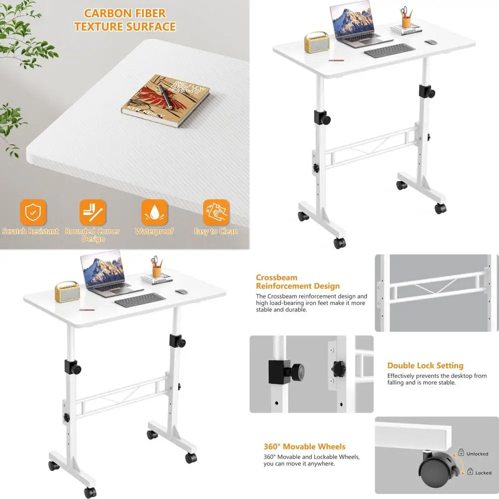 Портативный стол с регулируемой высотой 32, стол для домашнего офиса на колесиках, белый, для небольших помещений и сидячей подставки
Портативный стол с регулируемой высотой 32, стол для домашнего офиса на колесиках, белый, для небольших помещений и сидячей подставки