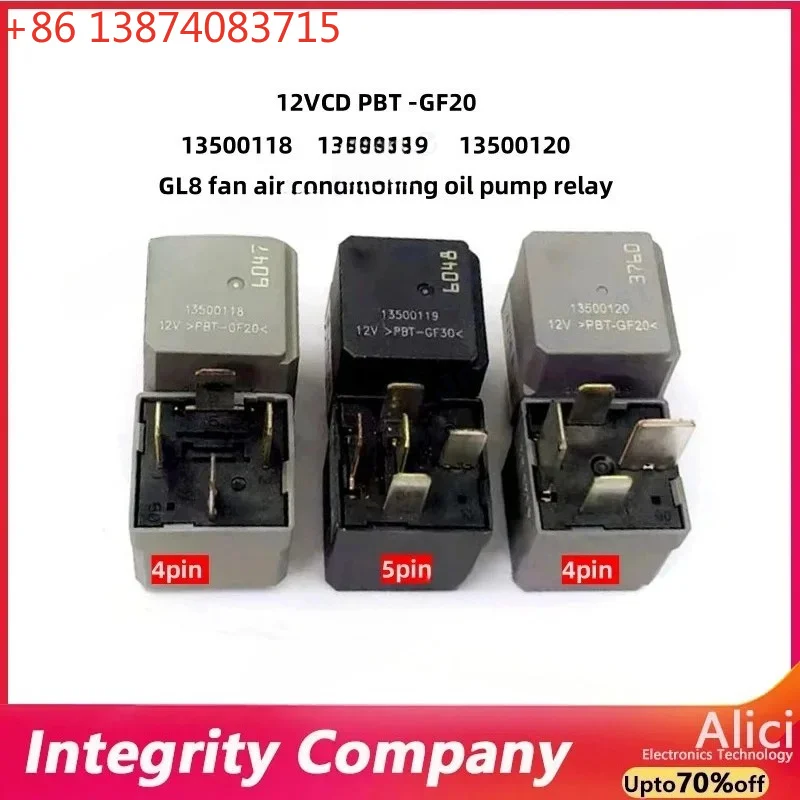 Relay fan air conditioning oil pump Relay 3760 13500120 12V 40A PBT-GF20,13500118 6048 6047 13500119
Relay fan air conditioning oil pump Relay 3760 13500120 12V 40A PBT-GF20,13500118 6048 6047 13500119
