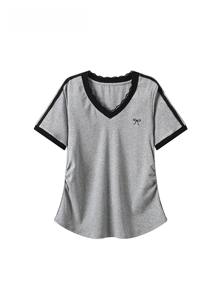 plus Size Short Sleeve T-Shirt Women Summer New Style Fashion Casual Anti-Aging Lace Shoulder Top Comfortable Loose Fit V-Neck
plus Size Short Sleeve T-Shirt Women Summer New Style Fashion Casual Anti-Aging Lace Shoulder Top Comfortable Loose Fit V-Neck