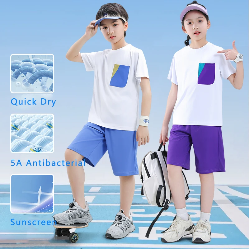 2 Pcs Children Set Girl Sports Suit Summer Boys T-shirt Run Shorts Quick Dry Clothing Kid Basketball Football Jerseys Outwear
2 Pcs Children Set Girl Sports Suit Summer Boys T-shirt Run Shorts Quick Dry Clothing Kid Basketball Football Jerseys Outwear