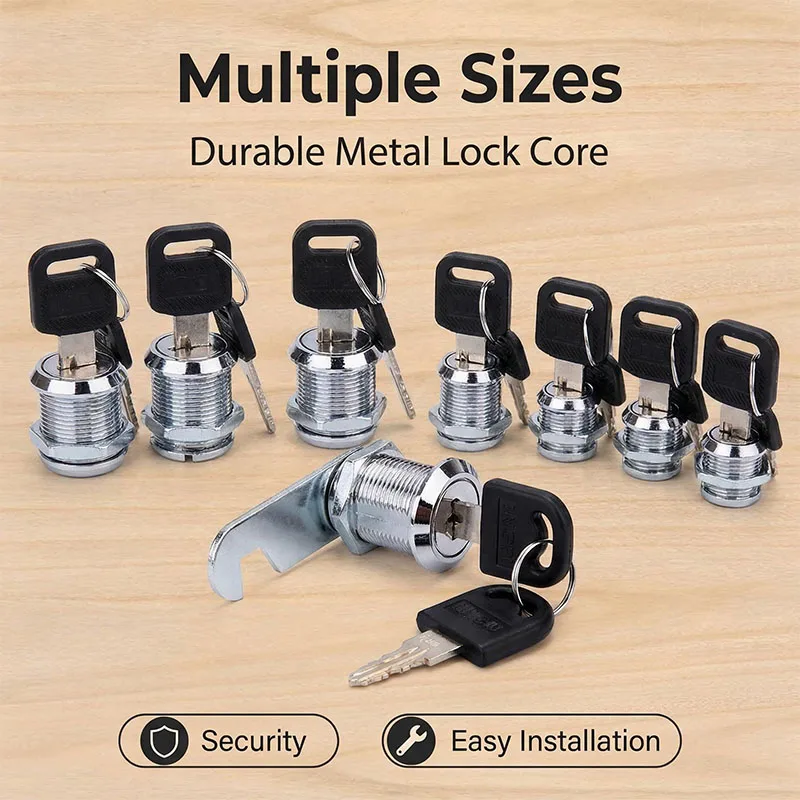5/20/100 Sets Metal Rotary Key 16mm-35mm Letter Box Lock Iron Cabinet Lock Core File Cabinet Milk Box Drawer Office Lock
5/20/100 Sets Metal Rotary Key 16mm-35mm Letter Box Lock Iron Cabinet Lock Core File Cabinet Milk Box Drawer Office Lock