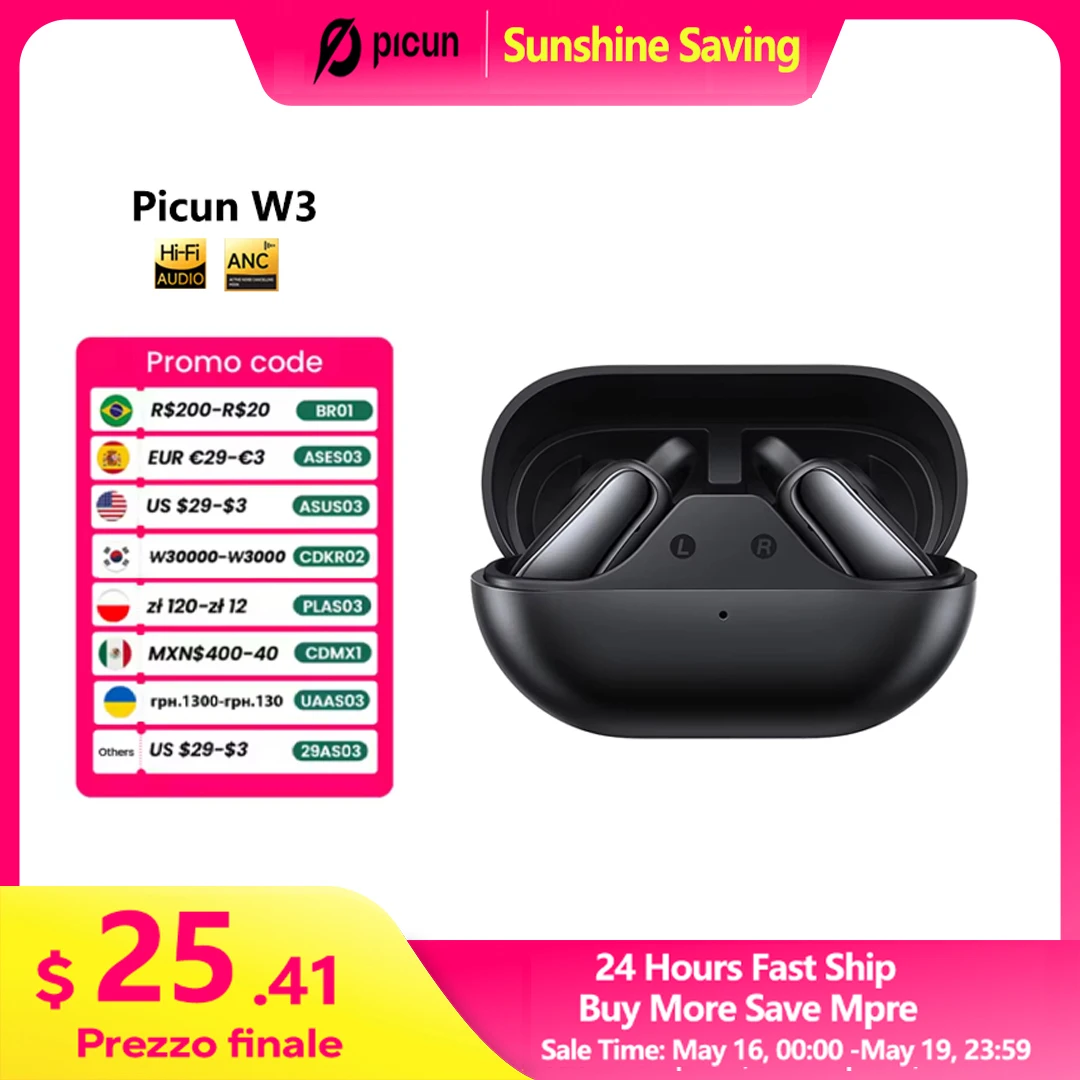 Picun W3 OWS Наушники Беспроводные игровые 5.4 с низкой задержкой 3D объемный звук Водонепроницаемые спортивные ушные крючки Bluetooth 5.4 Приложение ENC HD Микрофон
Picun W3 OWS Наушники Беспроводные игровые 5.4 с низкой задержкой 3D объемный звук Водонепроницаемые спортивные ушные крючки Bluetooth 5.4 Приложение ENC HD Микрофон