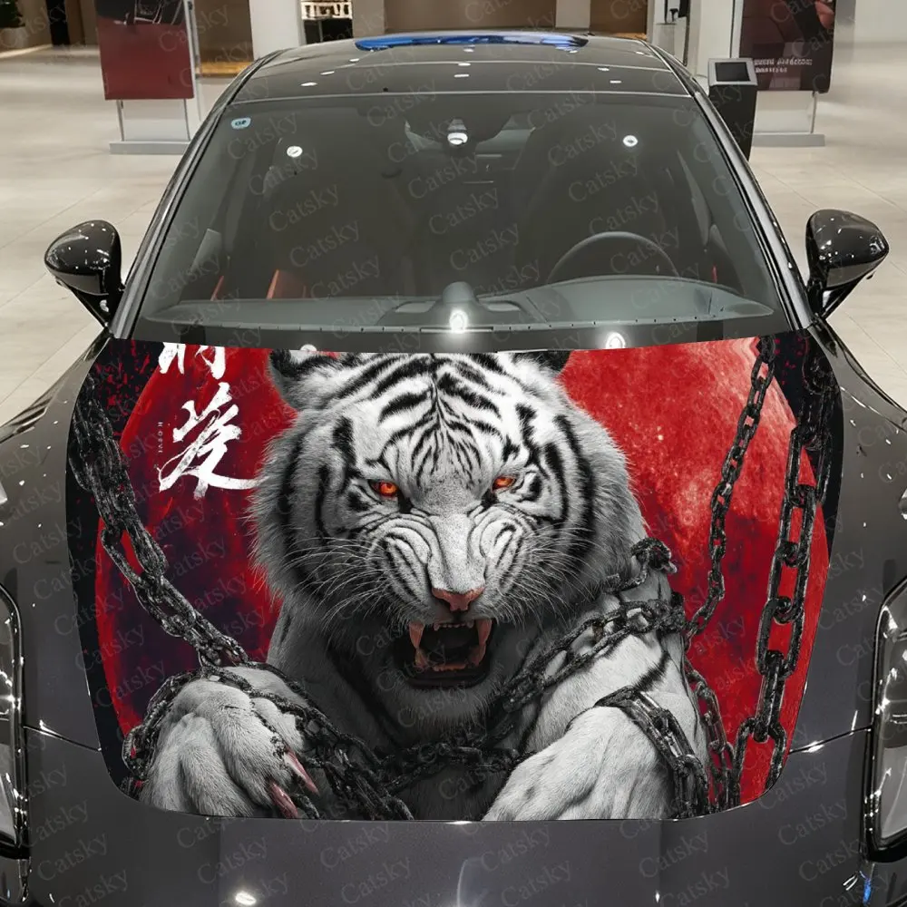 Red-Eyed White Tiger Car Vinyl Wrap, PVC Waterproof Car Hood Sticker, Self-Adhesive Scratch-Resistant Stickers
Red-Eyed White Tiger Car Vinyl Wrap, PVC Waterproof Car Hood Sticker, Self-Adhesive Scratch-Resistant Stickers