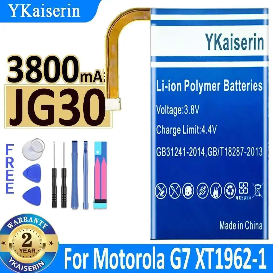 Аккумулятор YKaiserin JG30 емкостью 3800 мАч для Motorola Moto J G7 XT1962-1 Bateria
Аккумулятор YKaiserin JG30 емкостью 3800 мАч для Motorola Moto J G7 XT1962-1 Bateria