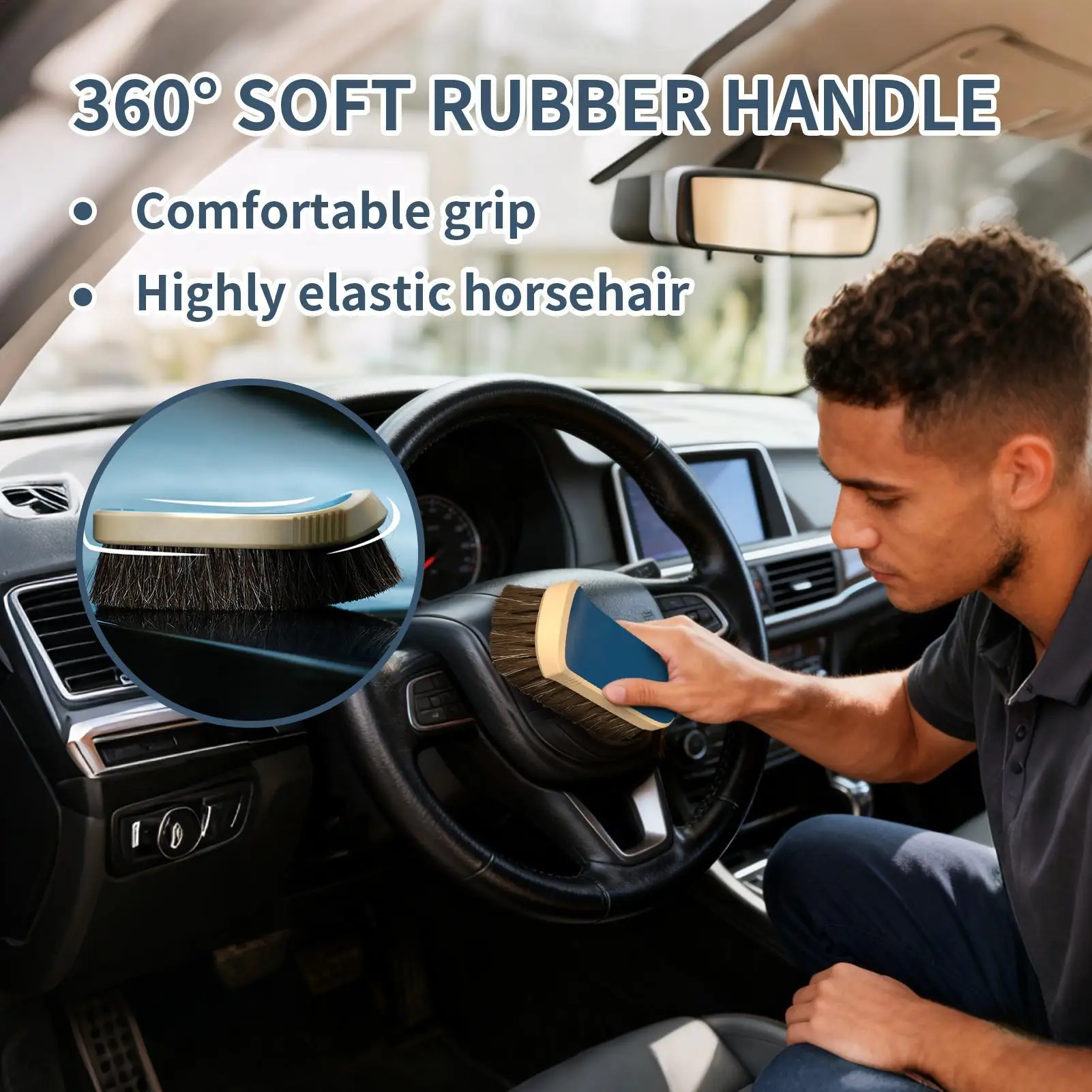 Щетка для чистки салона автомобиля, щетина из конского волоса, инструмент для автоматической чистки, щетка для пыли салона автомобиля для владельцев автомобилей, седан, грузовик 
Щетка для чистки салона автомобиля, щетина из конского волоса, инструмент для автоматической чистки, щетка для пыли салона автомобиля для владельцев автомобилей, седан, грузовик