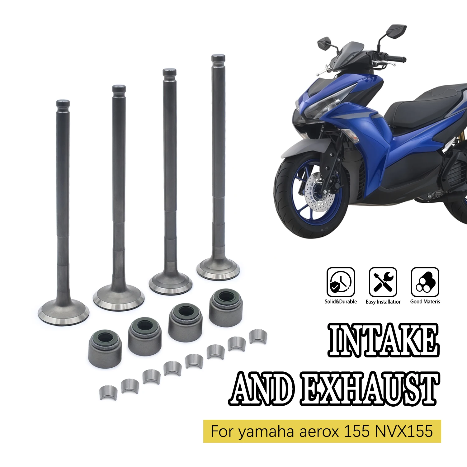 Motorcycle Engine Parts Exhaust Valves Inlet Intake Stem Seal Kit For Yamaha NVX 155 nvx155 N-MAX 155 AEROX 155
Motorcycle Engine Parts Exhaust Valves Inlet Intake Stem Seal Kit For Yamaha NVX 155 nvx155 N-MAX 155 AEROX 155