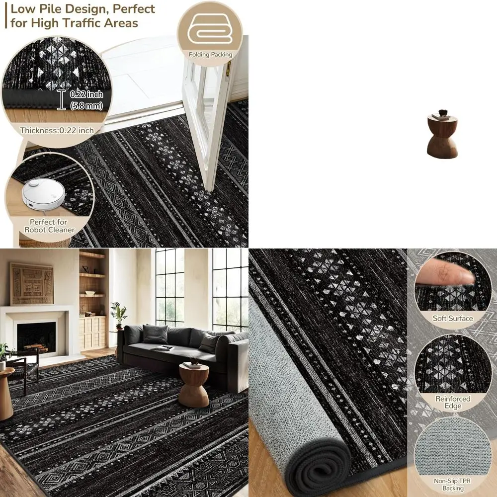 Коврики 6x9 в марокканском стиле: моющиеся, нейтральные геометрические узоры, низкий ворс, нескользящие для гостиных, кухни и других мест.
Коврики 6x9 в марокканском стиле: моющиеся, нейтральные геометрические узоры, низкий ворс, нескользящие для гостиных, кухни и других мест.