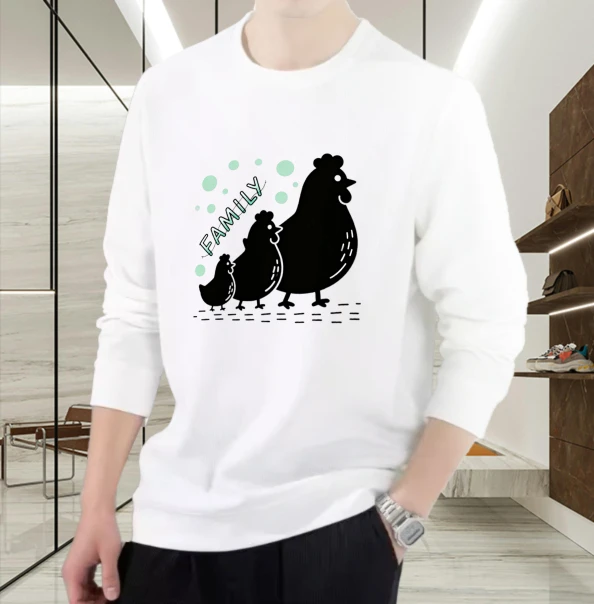 T shirt men autumn Tops Crewneck High quality Long sleeves Graphic tee Family Chickens Oversize Men's clothing Printed t shirt
T shirt men autumn Tops Crewneck High quality Long sleeves Graphic tee Family Chickens Oversize Men's clothing Printed t shirt
