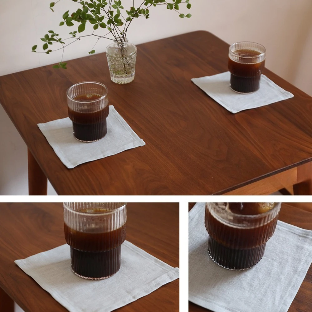 4/6PCS 100% Linen Placemat Dinner Small Bar Napkin Cloth Coasters with Hemmed Edges Durable&Washable for Party Dessert Coffee
4/6PCS 100% Linen Placemat Dinner Small Bar Napkin Cloth Coasters with Hemmed Edges Durable&Washable for Party Dessert Coffee