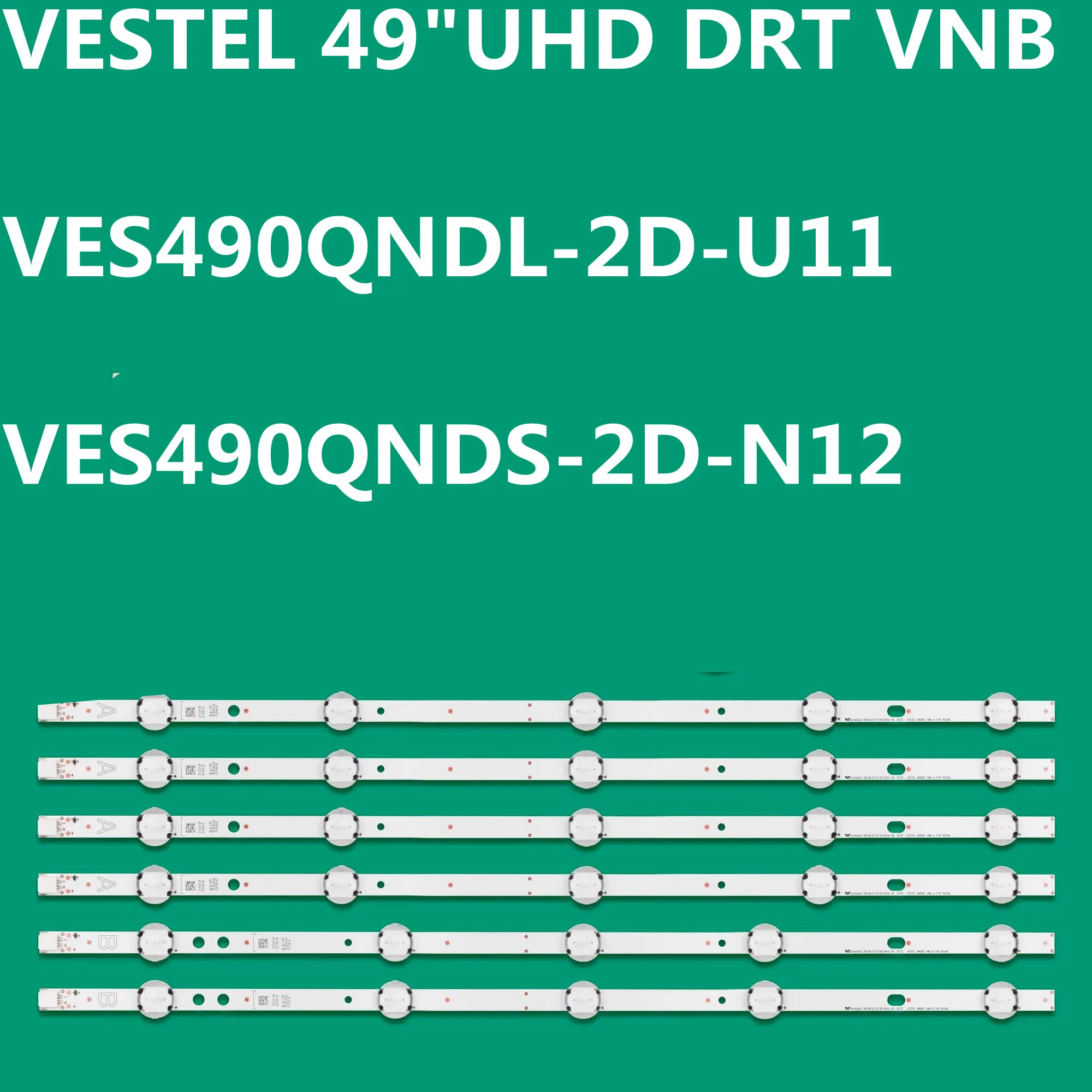 LED Strip 7lamp For VESTEL 49"UHD DRT VNB A+B TYPE REV0.1 VES490QNDL VES490QNDS-2D-N12 SVV490A64 49U5766DB 49U6663DB 49U5863DB
LED Strip 7lamp For VESTEL 49"UHD DRT VNB A+B TYPE REV0.1 VES490QNDL VES490QNDS-2D-N12 SVV490A64 49U5766DB 49U6663DB 49U5863DB